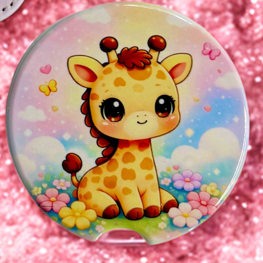 Baby Giraffe Ceramic Car Coaster