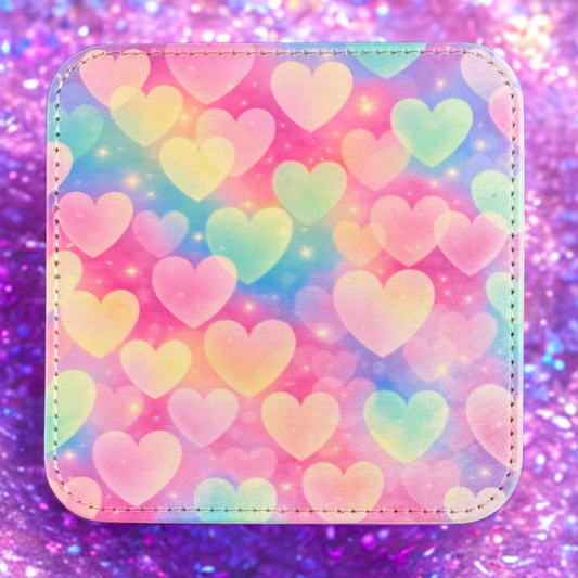 Rainbow Hearts Coaster