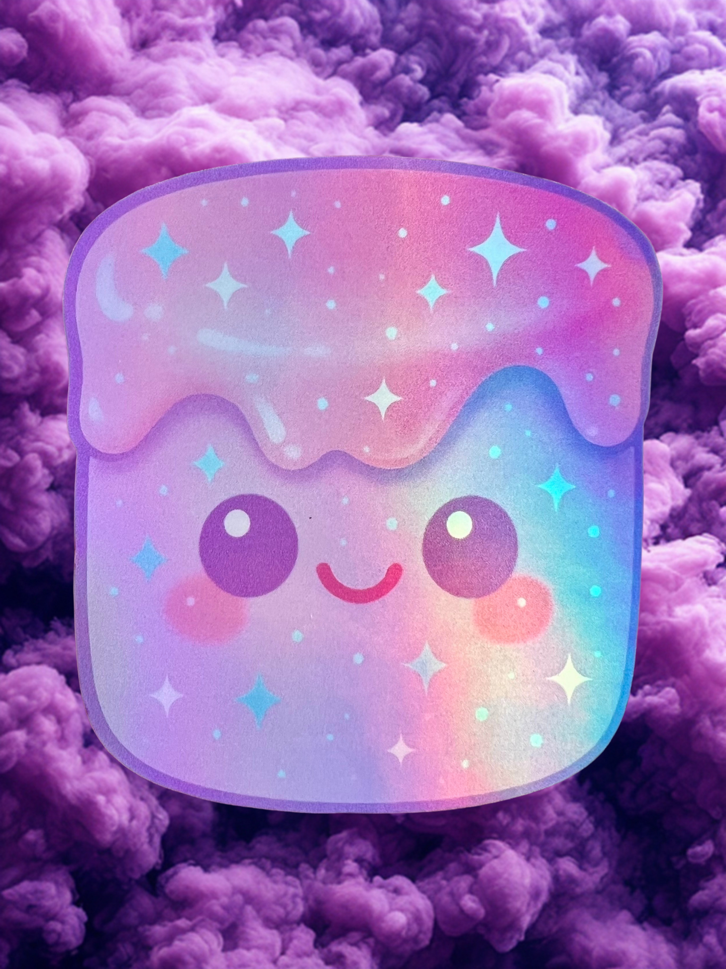 Pastel Sparkling Marshmallow Holographic Vinyl Sticker